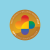 A gold circular badge with a colorful plus sign, reading "Pride in Health + Wellbeing Awards 2025, HWEI Gold Service Provider" on blue.